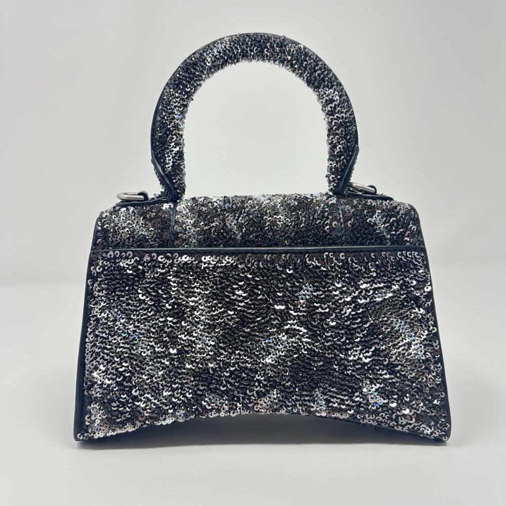 Balenciaga Leather Calfskin XS Hourglass Bag Black Sequin - Picture 5 of 14